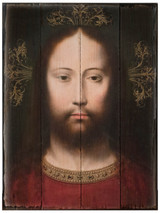 Head of Christ by Gerard David Rustic Wood Plaque