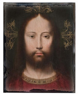 Head of Christ by Gerard David Rustic Wood Plaque