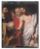 Christ Giving the Keys to St. Peter by Peter Paul Rubens Rustic Wood Plaque