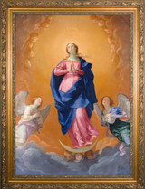 The Immaculate Conception by Guido Reni - Gold Framed Art
