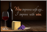 Wine Improves with Age Wall Plaque