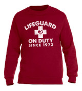 Lifeguard on Duty Since 1973 Crewneck Sweatshirt