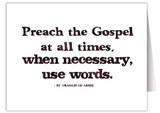 "Preach the Gospel" Quote Note Card