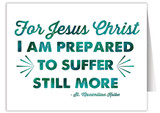 "For Jesus Christ" Quote Note Card