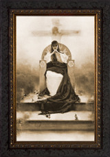 The Singer of the Mother of God by Piotr Stachiewicz - Ornate Dark Framed Art