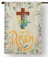 He is Risen Outdoor House Flag