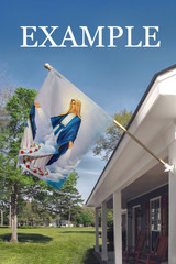 Saint Francis with Birds Outdoor House Flag