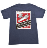 St. Joseph and Son Carpentry and Intercession Heather Navy T-Shirt