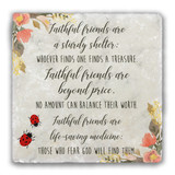 Faithful Friends Tumbled Stone Coaster