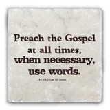 "Preach the Gospel" Tumbled Stone Coaster