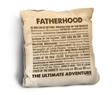 Fatherhood Quote Rustic Pillow