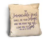 Immaculate Heart Quote Rustic Pillow