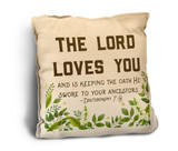 The Lord Loves You Rustic Pillow