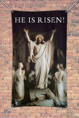 "He is Risen" Outdoor Vinyl Banner