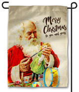 Santa Painting Toys Outdoor Garden Flag