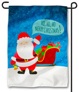 Vintage "Ho, Ho, Ho" Santa Outdoor Garden Flag