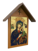 Our Lady of Perpetual Help Simple Poly Wood Outdoor Shrine