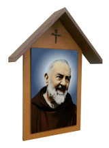 Padre Pio Simple Poly Wood Outdoor Shrine