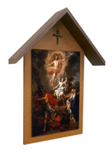 Resurrection by Coypel Simple Poly Wood Outdoor Shrine