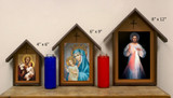 Vilnius Divine Mercy Deluxe Poly Wood Outdoor Shrine