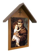 St. Anthony Simple Poly Wood Outdoor Shrine