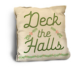 "Deck the Halls" Rustic Pillow