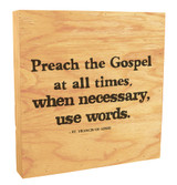 "Preach The Gospel At All Times" Rustic Box Art