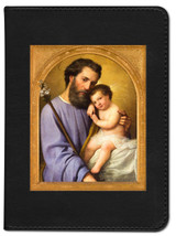 Personalized Catholic Bible with St. Joseph - Black NABRE