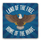 "Land Of The Free" Tumbled Stone Coaster