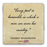 "Every Post is Honorable" Tumbled Stone Coaster