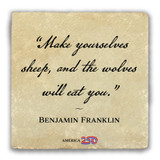 "Make Yourselves Sheep" Tumbled Stone Coaster