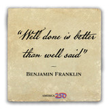"Well Done Is Better" Tumbled Stone Coaster