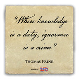 "Where Knowledge Is A Duty" Tumbled Stone Coaster