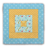 Amish Squares Quilt Tumbled Stone Coaster