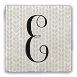 "E" Alphabet 1 Tumbled Stone Coaster