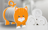 Cat PVC Toilet Paper Holder