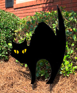 Outdoor Metal Art Black Cat