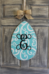 Customizable Swirly Egg Door Hanger