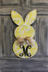 Customizable Swirly Rabbit Door Hanger (Customizable)