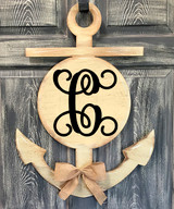 Monogrammed Anchor Door Hanger (Customizable)