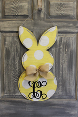 Customizable Outdoor Metal Art Polka Dot Rabbit