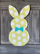 Customizable Outdoor Metal Art Polka Dot Rabbit