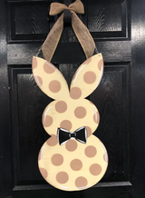 Customizable Outdoor Metal Art Polka Dot Rabbit