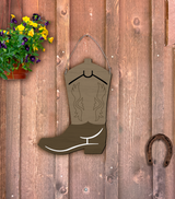 Outdoor Metal Art Cowboy Boot (Customizable)