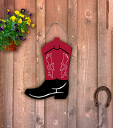 Outdoor Metal Art Cowboy Boot (Customizable)