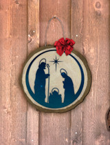 Nativity Log End Door Hanger