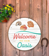 Outdoor Metal Art Oasis Welcome (Customizable)