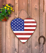 Outdoor Metal Art Heart Flag