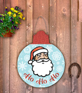 Outdoor Metal Art Santa Face Ornament