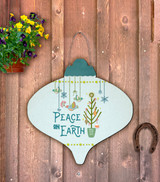 Outdoor Metal Art "Peace on Earth" Ornament